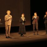 舞台で出演映画や津山について語る林さんら