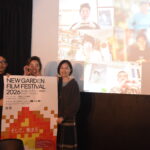 「ニューガーデン映画祭」をPRする実行委メンバー=岡山県真庭市で