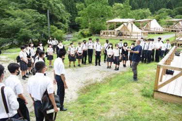 美作高校ITSコース グランピング施設「ザランタンあば村」フィールドワーク