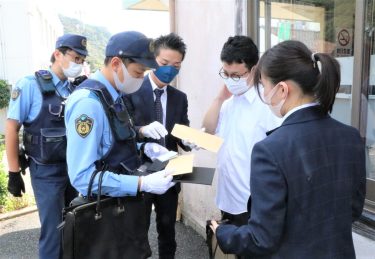 美作署特殊詐欺事件想定防犯訓練
