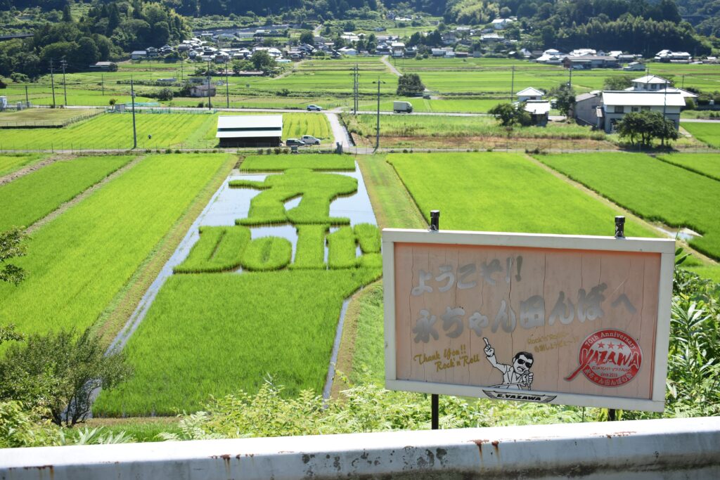 鮮やかに浮かび上がった矢沢永吉さんのシルエット