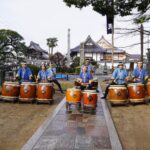 津山鶴丸太鼓の奉納