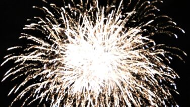 年忘れ花火大会　フィナーレはカウントダウンに合わせて迫力の連発　心新たな一年を／岡山・津山市