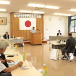 あいさつする志賀防犯連合会副会長