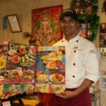 リニューアルしたナマステガネーシャ津山店のメニュー=岡山県津山市で