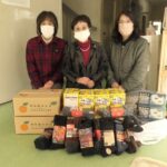 美作自修会に寄贈した生活用品とミカン