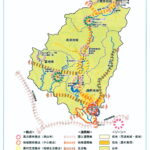 20年後を見据えた町の将来都市構造図=鏡野町提供
