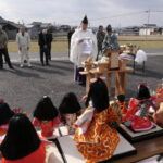 厳かに行われた黒住教津山中教会所の人形供養祭
