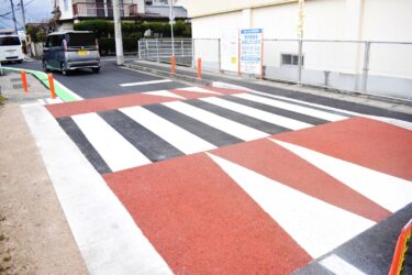 県内初導入　「ゾーン30プラス」　歩行者がより安全に渡る効果に期待／岡山・津山市　