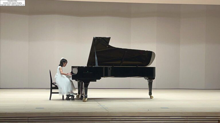 ピアノ部門で熱演する参加者=岡山県津山山下の津山文化センターで