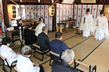 地域の安寧願う　作楽神社で例大祭　コロナ禍の終息も祈念／岡山・津山市