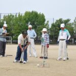 津山中央公園グラウンド（山北）で、津山市老人クラブ連合会津山支部の第29回グラウンド・ゴルフ大会