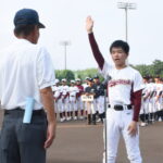 選手宣誓する十六夜の野田選手=岡山県津山市で