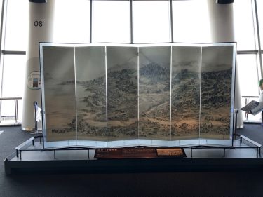 スカイツリー展示レプリカ　江戸ー目図屏風　津山市本庁舎１階移設