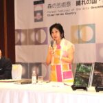 アートディレクターの続投が決まった長谷川さん=岡山県津山市で