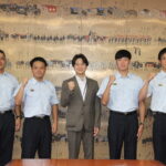 全国大会での健闘を誓う津山圏域消防組合の隊員ら＝岡山県津山市で
