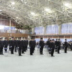 宣誓の言葉を述べる自衛官候補生たち