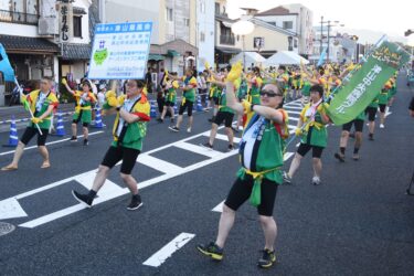 奴通りを彩った“カッパの大パレード”=岡山県津山市で