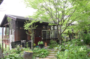 緑に囲まれた隠れ家的なたたずまい＝岡山県津山市で
