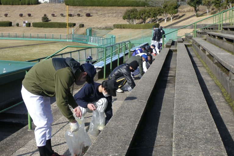 津山野球協会清掃活動