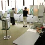 美作市長選・市議補選の期日前投票が市内６カ所で行われる