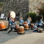 オープニングを飾った津山鶴丸太鼓の演奏