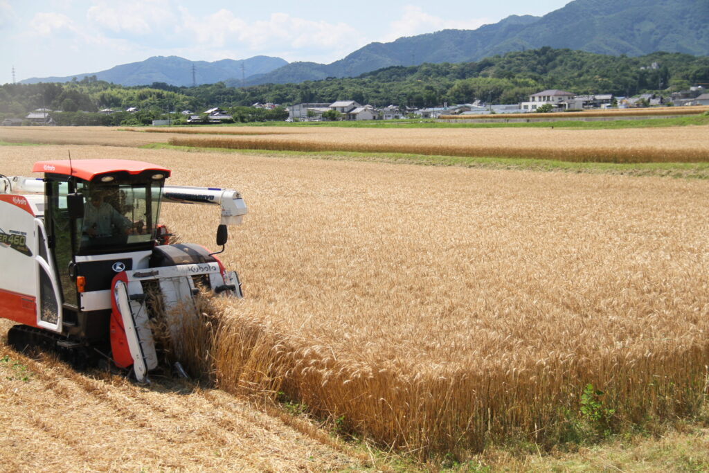 小気味よい音を響かせるコンバイン