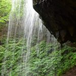 涼感たっぷりの「裏見の滝」＝岡山県鏡野町上齋原