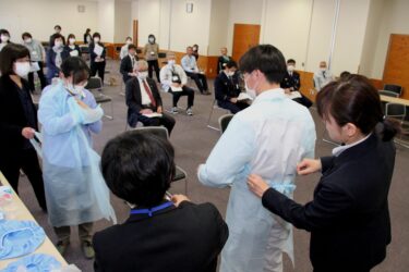 岡山県真庭市、新型コロナ感染者発生を想定した職員研修会ひらく