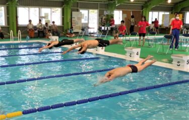 5つの大会新記録生まれる　加茂郷水泳大会　練習の成果存分に発揮／岡山・津山市