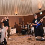 昨年に続き再結成し名曲「ウルトラ・ソウル」を熱演する十六夜祭バンド=岡山県津山市で