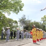 風情ある踊りを披露する津山情緒保存会