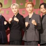 山中柔太朗さん、豆原一成さん、池﨑理人さん、井上想良さん（左から）
