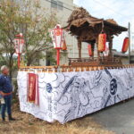 約170年の歴史を持つだんじりが装い新たに　竜と鳳凰を描いた幕を新調／岡山・津山市