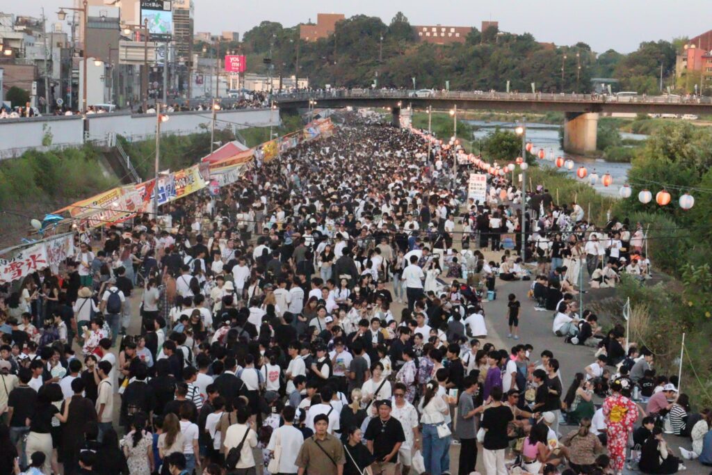 過去最多の来場者数となった津山納涼ごんごまつり会場