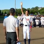 選手を代表して宣誓する北陵Aの岡田塁叶主将