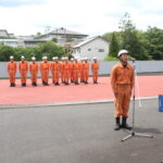 決意を述べる西村消防士長
