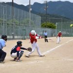 熱戦が繰り広げられた決勝（津山クラブー坂本建設）