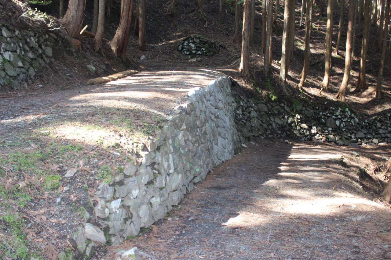 新たに国指定史跡に追加される西粟倉村の「智頭往来志戸坂峠越」（村教委提供）=岡山県西粟倉村で