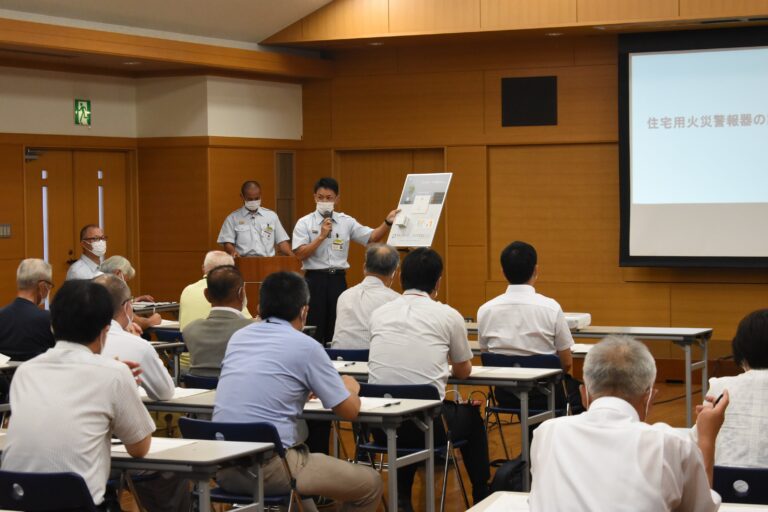 火災焼死を防ごうと開かれた緊急会議＝岡山県津山市＝