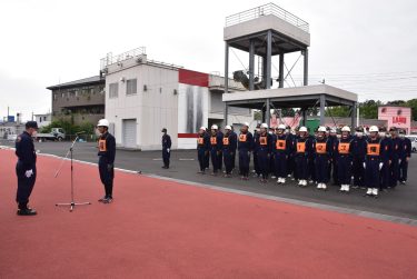 誇り胸に高みを　消防操法県大会前に激励会　「感謝の気持ちで精いっぱい」／岡山・津山市