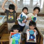 個性際立つ力作を制作した子どもたち