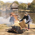 春の到来告げる　「松のこも焼き」　季節の移ろい感じるひとときに／岡山・津山市