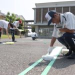 大詰めを迎えたインターハイ前の駐車場整備