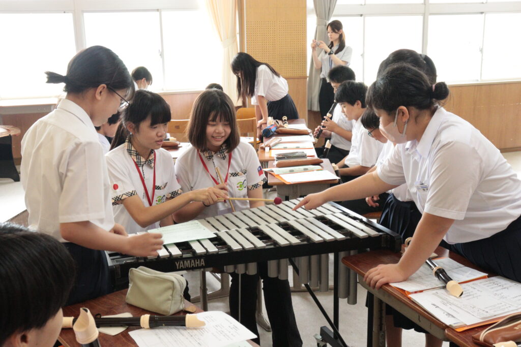 1年生音楽の授業の様子