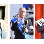 津山市長選3候補者=岡山県津山市で