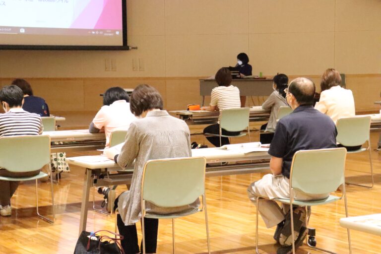 給食施設研修会（県美作保健所主催）、大田のリージョンセンターで開催