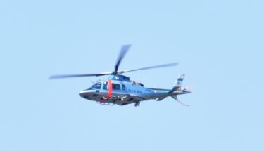 津山署、ヘリコプターを活用した交通安全啓発活動を行う／岡山県
