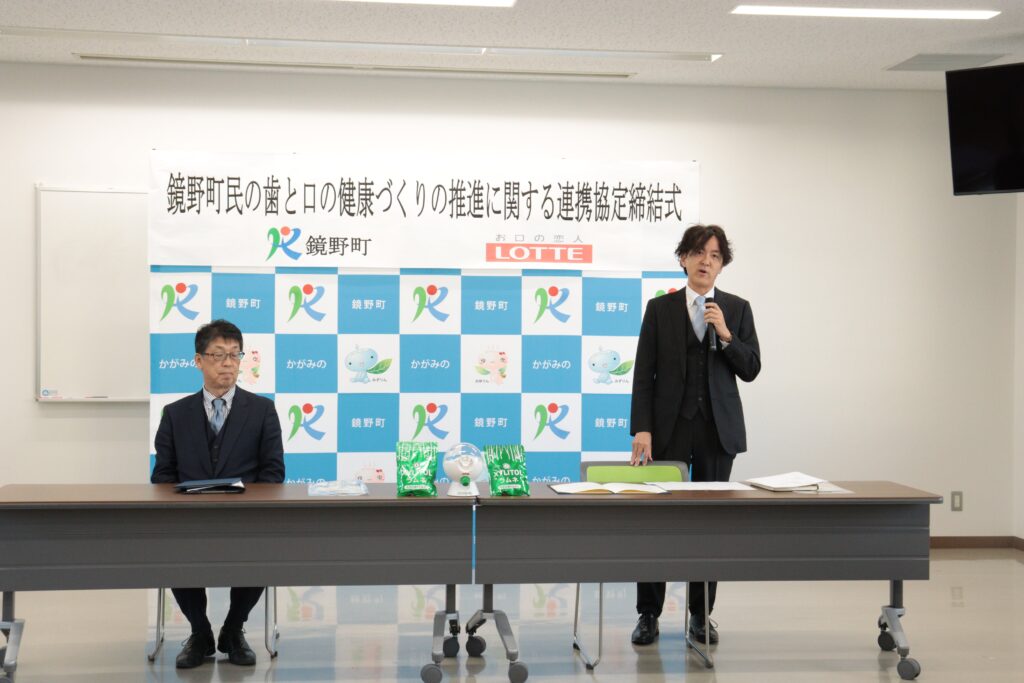 あいさつする川又岡山支店長