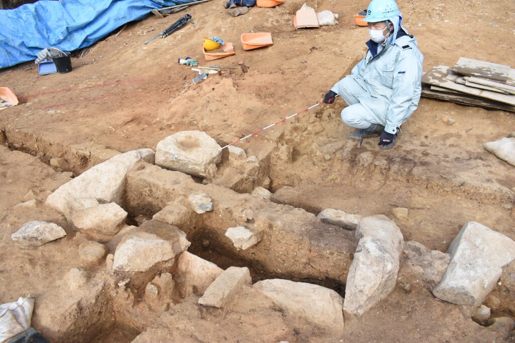 下方部の古墳から検出された竪穴式石室